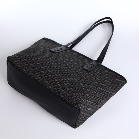Women's bag with lightning, average size, black color-5
