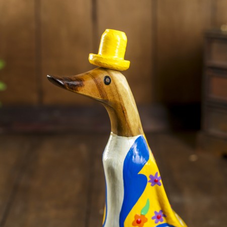Souvenir "Duck in a yellow summer suit" tree 13x9x27 cm-4