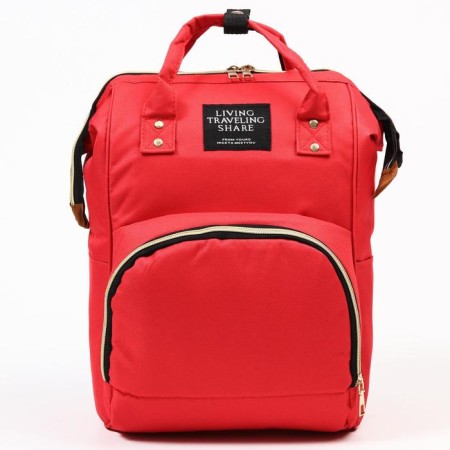 Women's backpack with thermal carman, thermal mosque - portfolio, red color-1