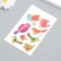 Tattoo on the body color "Birds drawn with patterns" 7.5x11 cm