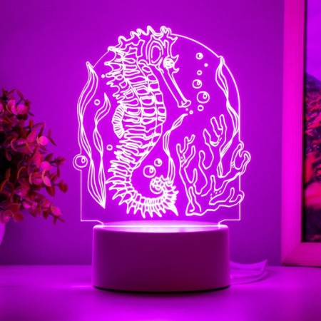 Light "Sea Horse" LED white 11.5x9.5x14 cm Risalux-4