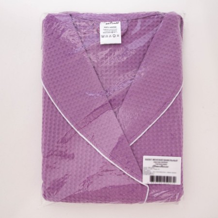 Women's bathrobe, shalka+kant, size 54, lilac, waffle-2