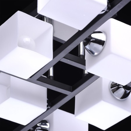 Tetro ceiling chandelier, 8x60W E27, coffee house 60x60x22 cm-9