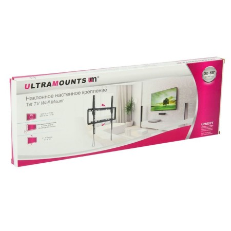 Ultramounts UM832T, for TV, inclined, 32-55 ", 20.5 mm from the wall, black-3