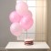 Set of candle in cake + 5 balls, number 5, pink