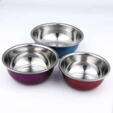A set of stainless steel bowls “Rainbow”, 3 subjects: 1.5 l, 2 l, 2.5 l, 20 × 7.5 cm/22 × 8 cm/24 × 8.5 cm