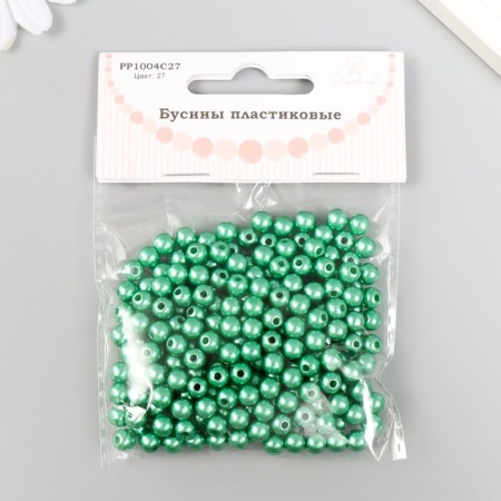 Set of beads "needlework" plastic, diameter 6 mm, 25 g, jade-2