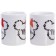 Set of paired mugs, 350 ml "Mr. and Mrs.", Mickey and Friends