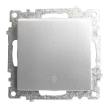 1-clavy switch (mechanism), 250V, 10A, Stekker series Katrin, silver, GLS10-7105-03 1022442