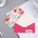 Money envelope "Happy Birthday!" Cutting, flowers, orange background, 8.3 x 16.7 cm