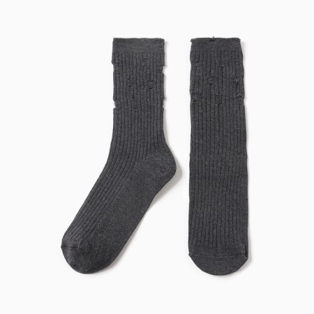 Women's socks kaftan torn into a rush size 36-40 (23-25 ​​cm), gray-1