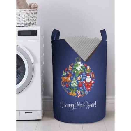 Basket for storing things "New Year's ball", size 40x60 cm