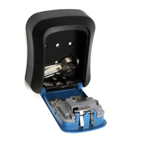 Key with a code lock, size 12x9.6x4 cm, blue color-5