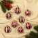 Set of balls plastic D-5.5 cm, 8 pcs "Masquerade" burgundy