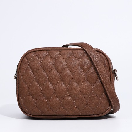 Cross-Bodi Bag on a zipper, brown color-1