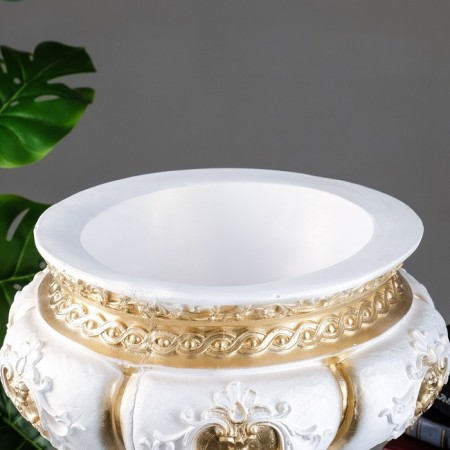 Vazon "Cleopatra", white gold, 4.5l/ 37x42x42cm-2