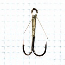 The hook KOI Weedless Double Hook, size 1 Int, BN color, double non -challenge, 5 pcs.