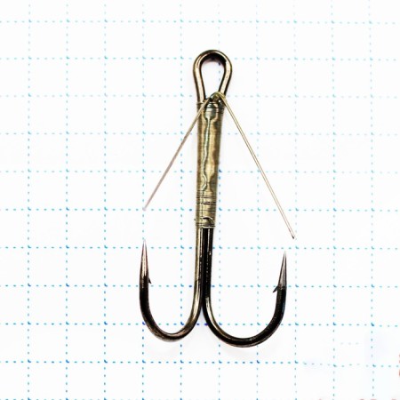 The hook KOI Weedless Double Hook, size 1 Int, BN color, double non -challenge, 5 pcs.