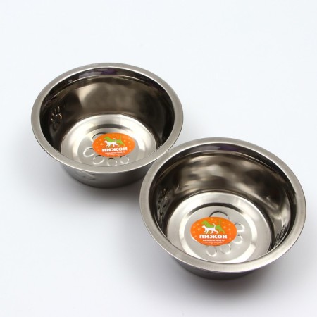 A set of 2 relief bowls on a stand, 2 x 450 ml-2
