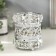 Summary metal, glass for 1 candle "Crystals and flowers" silver 11.5x10x10 cm