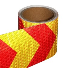 Reflective tape, self-adhesive, red-yellow, 10 cm x 5 m