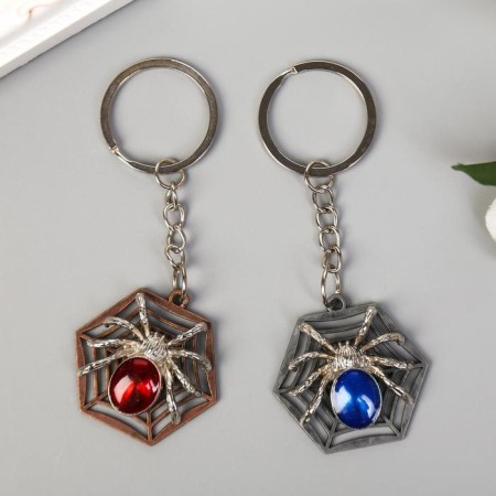 Trick Metal "Spider on the Web" silver mix 3.7x4x4 cm-2