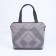 Bag "Golden Rain" with a zipper, 2 outer pockets, a long belt, color gray color