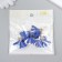 Decor Textile "Flower 2 colors with pearls. Ultramarin and white" set 6 pcs 3 cm