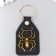 Keychain to the leatherette, metal "spider" 4x6 cm