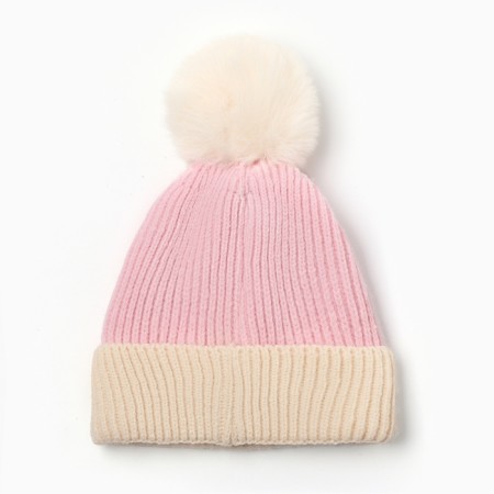 Children's hat Minaku, central pink, district 48-50-2
