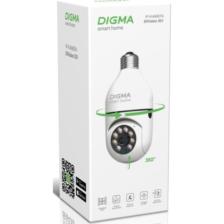 CCTV camera IP Digma Division 301 3.6-3.6mm col. bldg.: White (DV301)-3