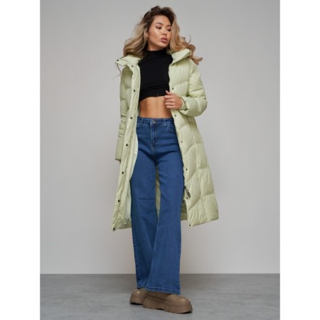 Coat insulated winter female, size 50, color light green-18