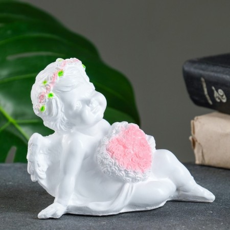 Figure "Angel with a sedentary heart" 12x11cm-1