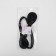 Handle for bags, cords, 60 × 1.8 cm, with sewing loops 5.8 cm, black/gold color