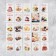 Set of stickers "behind a mug of tea", 6 x 7 cm, 50 pcs