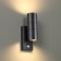 Faced wall lamp with an IP44 2x7W movement sensor