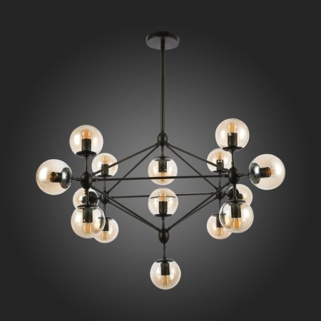 Ceiling EVOLUCE lamp. Sle154903-15. Lacotta. 15x40 watts, E27, 120x120x130 cm, black color-4