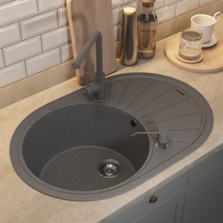 Quartz-quartz kitchen up-up uperwood quartz upd-02, oval, color 03 gray