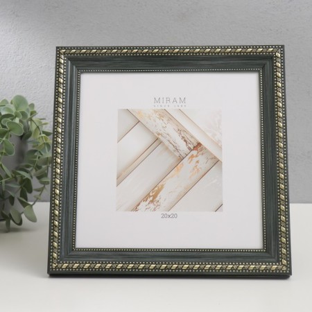 Photo frame "Mira" 20x20 cm, 642998-22, green (plastic screen)