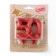 Candle in the cake jubilee "line", number 50, red metallic, 8cm