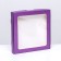Self -charged box with a lilac window, 21 x 21 x 3 cm