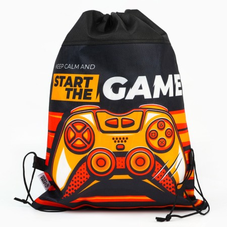 START THE GAME shoe bag, non -packed canvas, size 30 x 40 cm-1