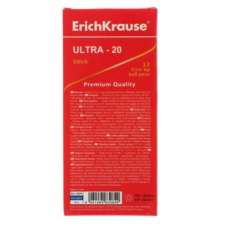 Ballic handle Erichkrause Ultra-20, node-bela 0.7 mm, blue ink, letter line 2000 meters-9