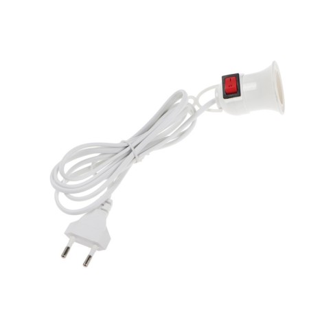 The lamp with the switch, under the lamp, E27, wire 2 m, white-2