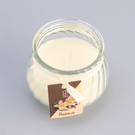 Aromatic “pot” candle 9x7.5cm, vanilla-4
