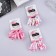 Hair elastic band "Lina" (set 6 pcs) butterflies, 4 cm, mix