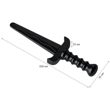 Plastic dagger, black color-1