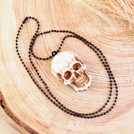 Knife-rod knife folding pencil “Skull” 7.8cm, blade 29mm/1.5mm, on the chain-4