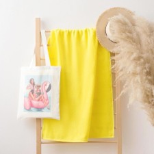A towel in the Ethel Best Friends bag, 70x130 cm, yellow color, 100% cotton