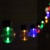 Garland “thread” 2.7 m with nozzles “balls”, IP44, dark thread, 10 LED, glow of multi, 8 modes, solar battery